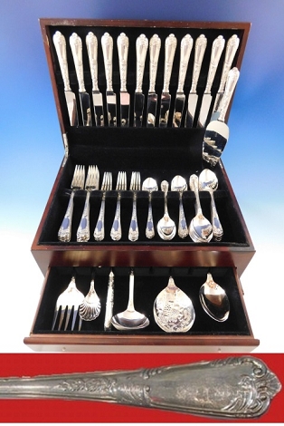 La Regence by Carrs UK Sterling Silver Flatware Set 12 Service 67 pieces Dinner